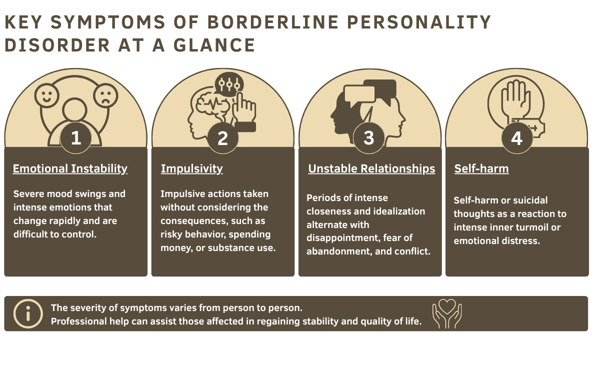 Key symptoms of borderline personality disorder at a glance Key symptoms of borderline personality disorder at a glance